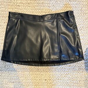 Garage Leather Mini Skirt